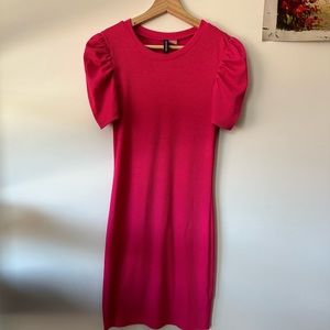 Pink Divided Dress Fitted